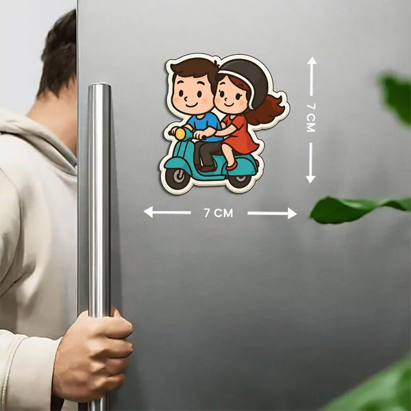 Scooter | Wooden Decorative Printed Fridge Magnet | Gift for Husband, Wife, Girlfriend, Boyfriend, Home Decor, Fridge Decor